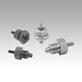 Indexing plungers, steel or stainless steel, short version, with threaded pin