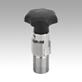 Actuating elements for remote control, stainless steel, with detent function and star grip, Bowden cable systems