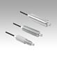 Indexing plungers, stainless steel, for remote control with extended indexing pin, Bowden cable systems
