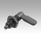 Cam-action indexing plungers, Form D, with grip cap and nut - inch