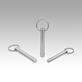 Locking pins, stainless steel with stainless steel key ring