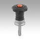 Threaded locking pin steel or stainless steel with clamping force intensifier