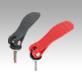 Cam levers plastic, with external thread, plastic-metal thrust washer and steel or stainless steel stud