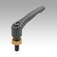 Cam screws with clamping lever