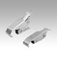 Latches, steel or stainless steel, with spring clip and integrated length compensation for up to 500N, fastening holes concealed
