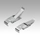 Latches, steel or stainless steel, with spring clip for up to 2400N, fastening holes concealed