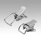 Latches, steel or stainless steel, with draw bail for up to 250N, fastening holes concealed or on the side