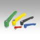 Clamping levers, plastic, with internal thread and zinc toothed ring, threaded insert, stainless steel, inch - inch