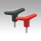 T-grips, thermoplastic with external thread