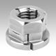 Hexagon nuts, QT steel, two-part 
with collar