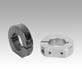 One-piece shaft collars, steel or stainless steel, slitted inside 
with support face