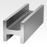 H 形型材，灰口铸铁或铝制