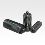 带内六角螺钉和压杆的弹簧柱塞，钢制，带螺纹锁