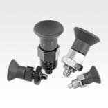 钢制或不锈钢短型锁紧柱塞，带塑料蘑菇头把手 - inch