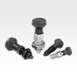 钢制或不锈钢锁紧柱塞，带塑料蘑菇头把手，带顶盖