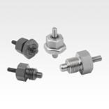 Indexing plungers, steel or stainless steel, short version, with threaded pin