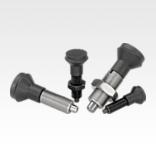 钢制或不锈钢锁紧柱塞，无轴环，带塑料蘑菇头把手，带顶盖