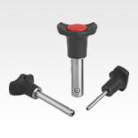 带塑料把手和金属或塑料凸缘的快锁插销