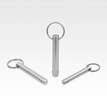 Locking pins, stainless steel with stainless steel key ring