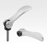 不锈钢凸轮手柄，带内螺纹和外螺纹，塑料压力垫圈和不锈钢双头螺栓 - inch