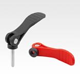 塑料凸轮手柄，带内螺纹和外螺纹，塑料压力垫圈和钢制或不锈钢制双头螺栓 - inch