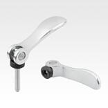 钢制凸轮手柄，带内螺纹和外螺纹，塑料压力垫圈和钢制双头螺栓 - inch