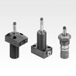 液压紧凑型转角夹具 双 / 单作用式，带有弹簧复位