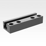 用于灵活夹紧柱的带槽导轨