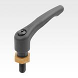 Cam screws with clamping lever