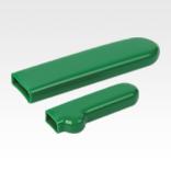 塑料把手，方形，带方形支架，绿色