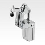 带垂直气缸附件的垂直气动夹钳，镀锌钢杠杆部件