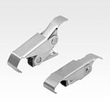 Latches, steel or stainless steel, with spring clip and integrated length compensation for up to 500N, fastening holes concealed