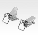 Latches, steel or stainless steel, with draw bail for up to 250N, fastening holes concealed or on the side