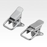 Latches, steel or stainless steel, with draw bail for up to 300N, fastening holes on the side