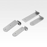 Catch plates for latches with draw bail, fastening holes concealed