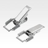 Latches, steel or stainless steel, with spring clip for up to 450N, fastening holes concealed