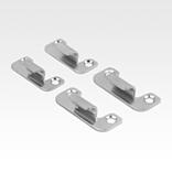 Catch plates for latches with spring clip for up to 500N