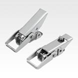 Latches, steel or stainless steel, with wide draw bail for up to 2000N, fastening holes concealed