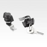 带蝶形旋钮的紧凑型旋转锁销，外壳直径 22 mm