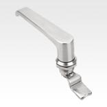 带 L 型把手的不锈钢 1.4301 旋转锁销，外壳直径 28 mm