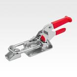 钢制或不锈钢制水平压紧式环箍夹钳，带固定夹具和安全锁，最大承重 9000N