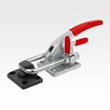 钢制或不锈钢制水平压紧式环箍夹钳，重型设计，带固定夹具和安全锁，最大承重 34000N