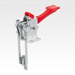 钢制或不锈钢制压紧式环箍夹钳，立式，带固定夹具和安全锁，最大承重 9000N