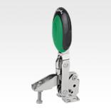 不锈钢快速夹钳 带安全联锁·垂直压紧式·平底座·可调夹紧轴