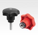 具有安全功能的塑料星形手柄 - inch