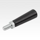 可旋转塑料锥形把手（热固性塑料），带镀锌钢螺纹嵌件