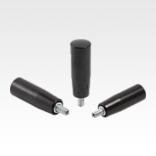 可旋转塑料锥形把手（热固性塑料），带钢制或不锈钢螺纹嵌件