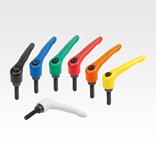 带外螺纹的钢制锁紧手柄，钢制螺纹嵌入件经氧化处理 - inch