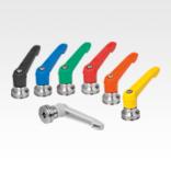 带内螺纹和夹紧加强垫的塑料锁紧手柄，不锈钢螺纹嵌入件