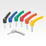 塑料锁紧手柄，带外螺纹 钢制螺纹嵌入件经蓝色钝化处理